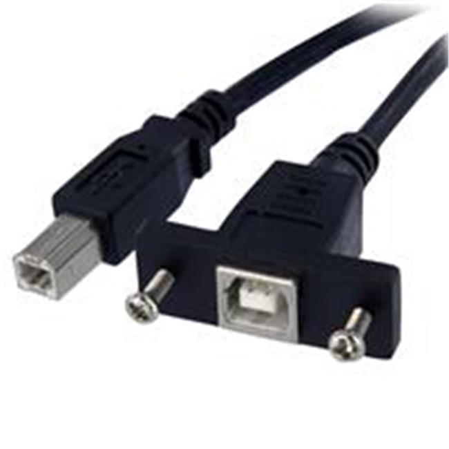 3 ft Panel Mount USB Cable B to B - F/M 3 ft Panel Mount USB Cable B to B - F/M